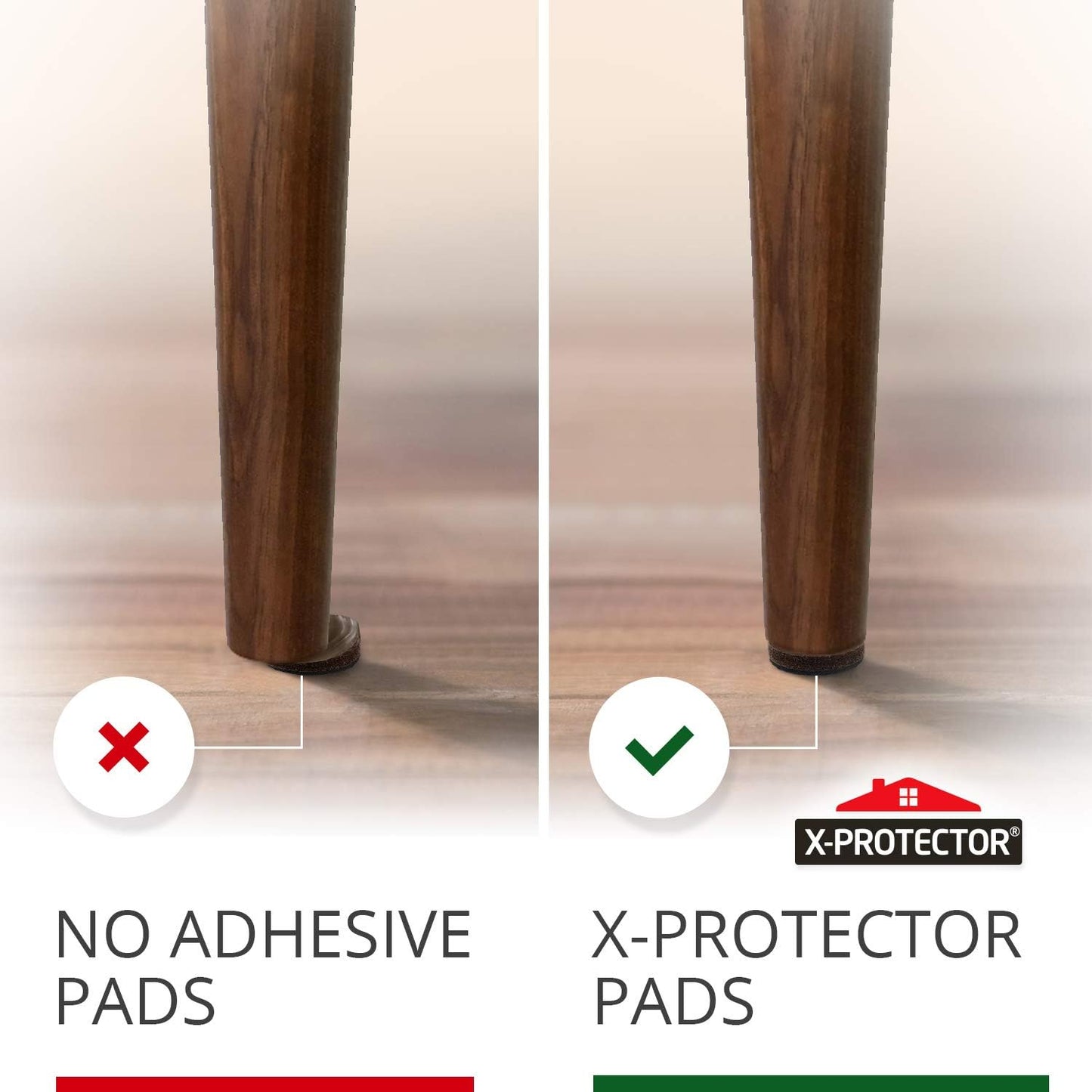 X-PROTECTOR Non Slip Furniture Pads – 12 Premium Furniture Grippers 3"! | Best Self Adhesive Rubber Feet Furniture Feet – Ideal Non Skid Furniture Pad Floor Protectors – Keep Furniture in Place!