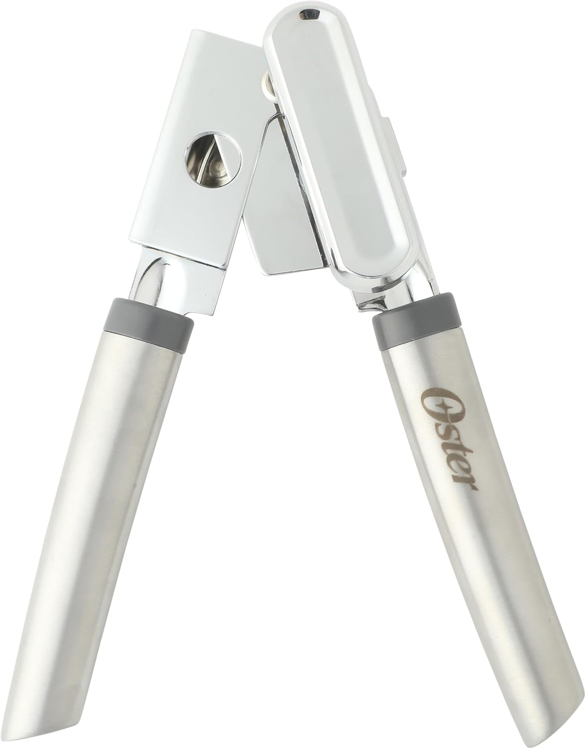 Oster Chadswyck 8” Can Opener, Stainless Steel Manual Can Opener with Soft Grip Handles, Smooth Edge Cutting, Dishwasher Safe