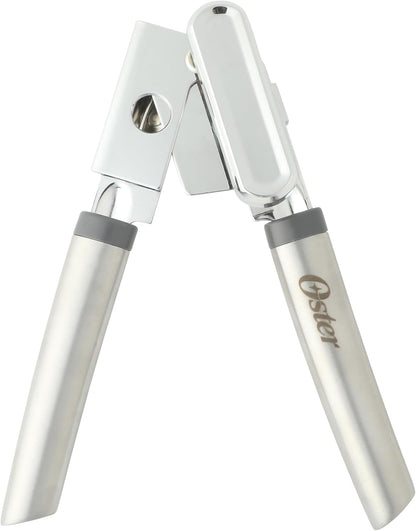 Oster Chadswyck 8” Can Opener, Stainless Steel Manual Can Opener with Soft Grip Handles, Smooth Edge Cutting, Dishwasher Safe