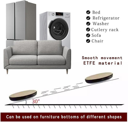 Furniture Sliders for Carpet and Hardwood Floors Adhesive Furniture Glides Self-Stick Furniture Sliders Pads (rectangular25*100mm,8)
