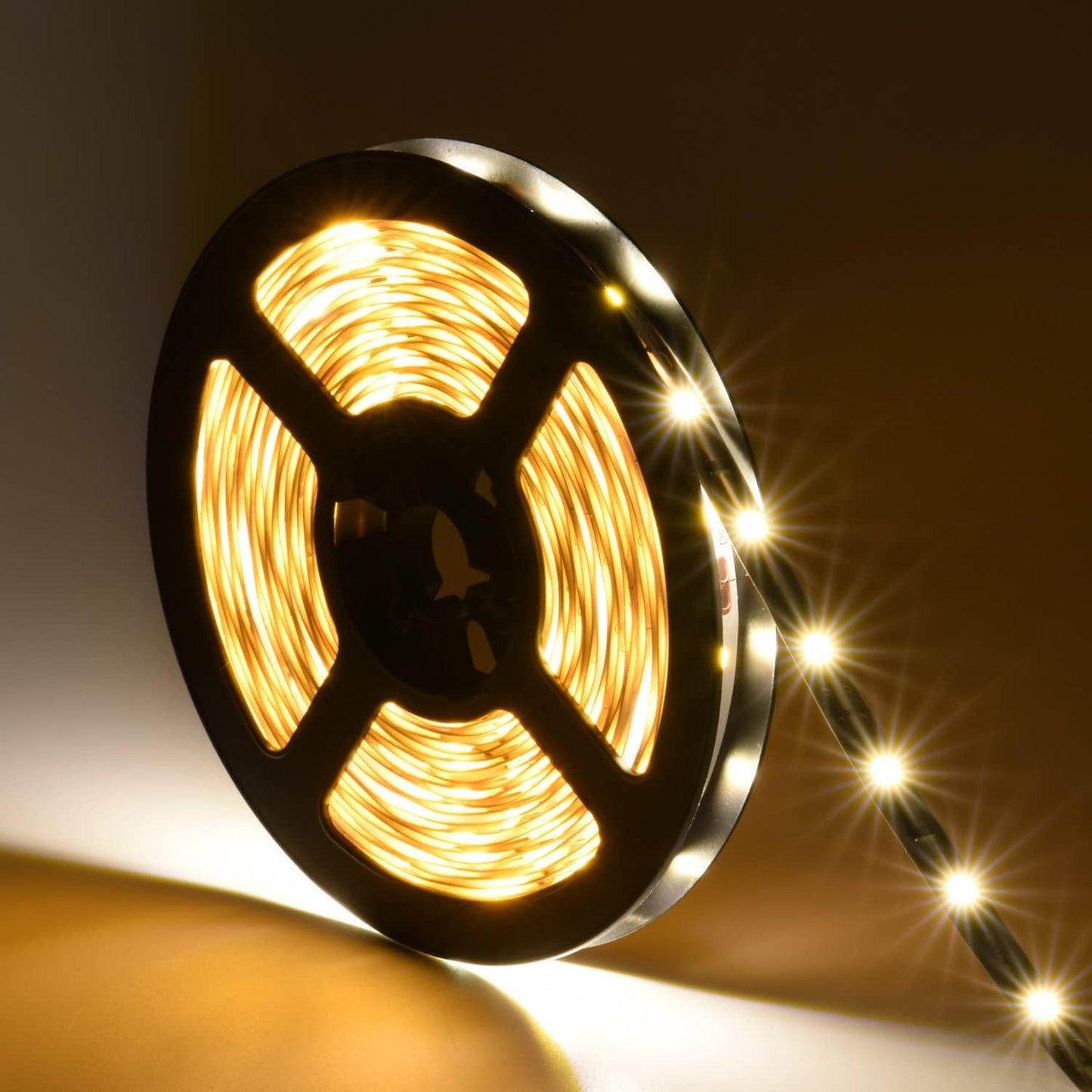 16.4ft (5m) Motion Activated LED Strip Lights, Warm White 12v Plug-in LED Rope Lights Waterproof for Under Cabinet,Kitchen,Stair