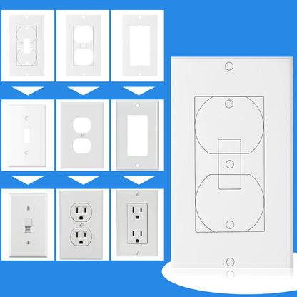 30 Pcs Wall Insulation Outlet Sealers Insulators Draft Sealers EVA Foam Gasket for Wall, Switch, Socket, Light (20pcs Single Gaskets+ 10pcs Double Gaskets)