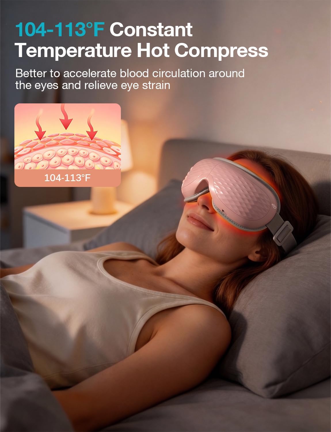 ALLJOY Eye Massager with Heat and Cooling, FSA Eligible HSA | Eye Massager with Removable Gel Mask, Birthday Gifts for Women Men Her Him Eye Care Devices for Migraine, Reduce Dry Eyes