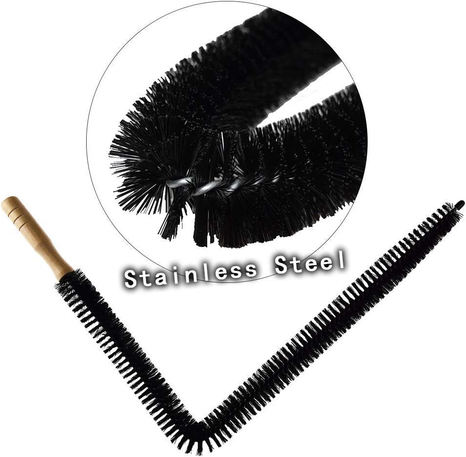 Dryer Cleaner Vent Brush - 30 Inch Long Flexible Dryer Vent Cleaner & Refrigerator Condenser Coil Brush Auger Clothes Lint Trap Remover
