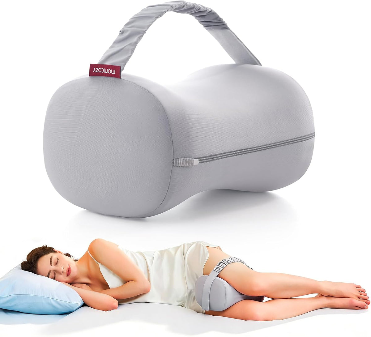 Momcozy Knee Pillow for Side Sleepers, Soft Memory Foam & Pinch-Free Design