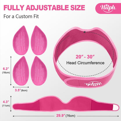 Hilph Wisdom Teeth Ice Pack Head Wrap, Face Ice Pack for Jaw Oral Surgery | Large Jaw Ice Wrap with 4 Hot Cold Gel Packs, Pain Relief for TMJ, Tonsillectomy, Wisdom Teeth Recovery Must Haves, Blue