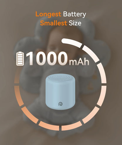 Dreamegg Portable White Noise Machine, 1000mAh Battery, Travel Sleep, Cream | Egg-Sized, 16 Sounds, USB-C, Timer, Baby & Adults, Office Privacy, Gift Use
