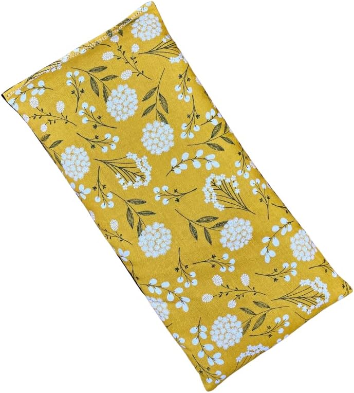 Large Microwave Heating Pad with Flax Seed, Scented or Unscented, Good for Back Pain or Cramps, Moist Heat Therapy or Ice Pack, Microwavable Bean Bag, 6" x 12" (Mushroom, Lavender & Peppermint)