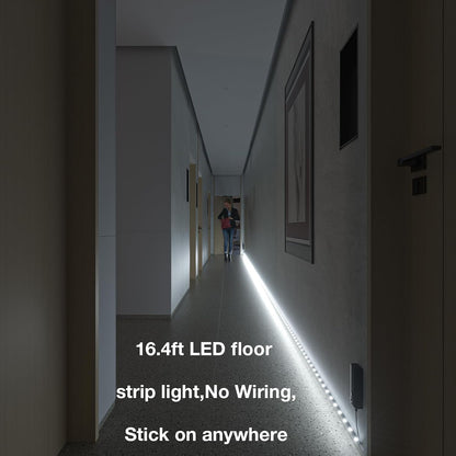WOBANE Motion Sensor Stair Strip Lights,Rechargeable LED Closet Light,White