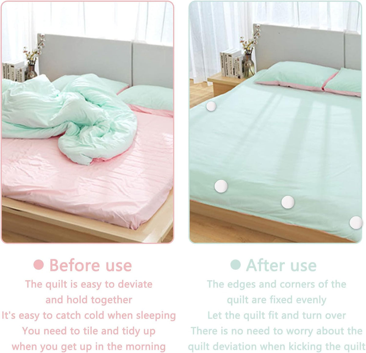 Potanro12 Pcs Duvet Cover Clips Duvet Pins, Comfortable Duvet Holder Clips.