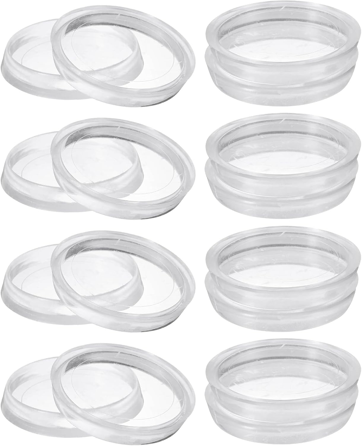 uxcell 12 Pcs Round Furniture Caster Cups, 1-7/8" Plastic Furniture Pads Floor Protectors for Carpet Floors
