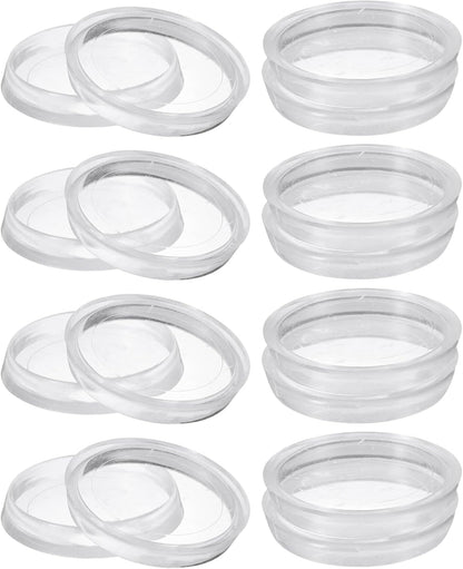 uxcell 12 Pcs Round Furniture Caster Cups, 1-7/8" Plastic Furniture Pads Floor Protectors for Carpet Floors
