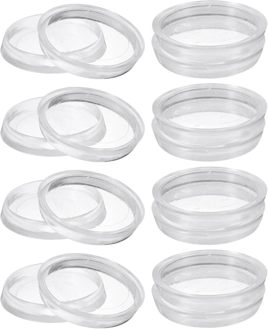 uxcell 12 Pcs Round Furniture Caster Cups, 1-7/8" Plastic Furniture Pads Floor Protectors for Carpet Floors