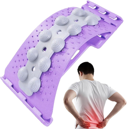 Back Stretcher - 4 Level Adjustable Lumbar Cracker Board, Spine Stretching Device, Back Cracking Device | Manual Massagers for Spinal Correction Muscle Relief Shoulder Relaxation Herniated Disc