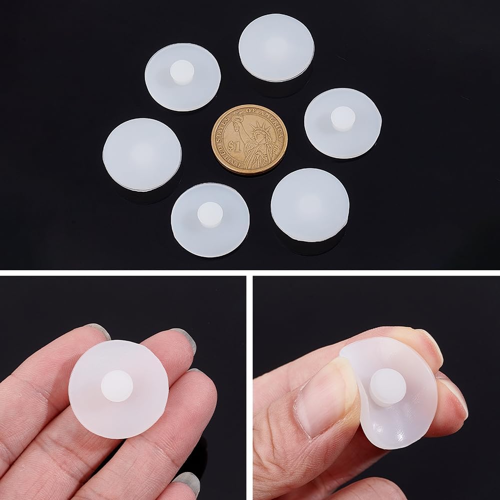 NBEADS 20Pcs Silicone Water Cup Leak Stopper, 1inch Diameter Water Bottle Silicone Stopper Non Spill Lid Plug for Pot Belly Cup, White