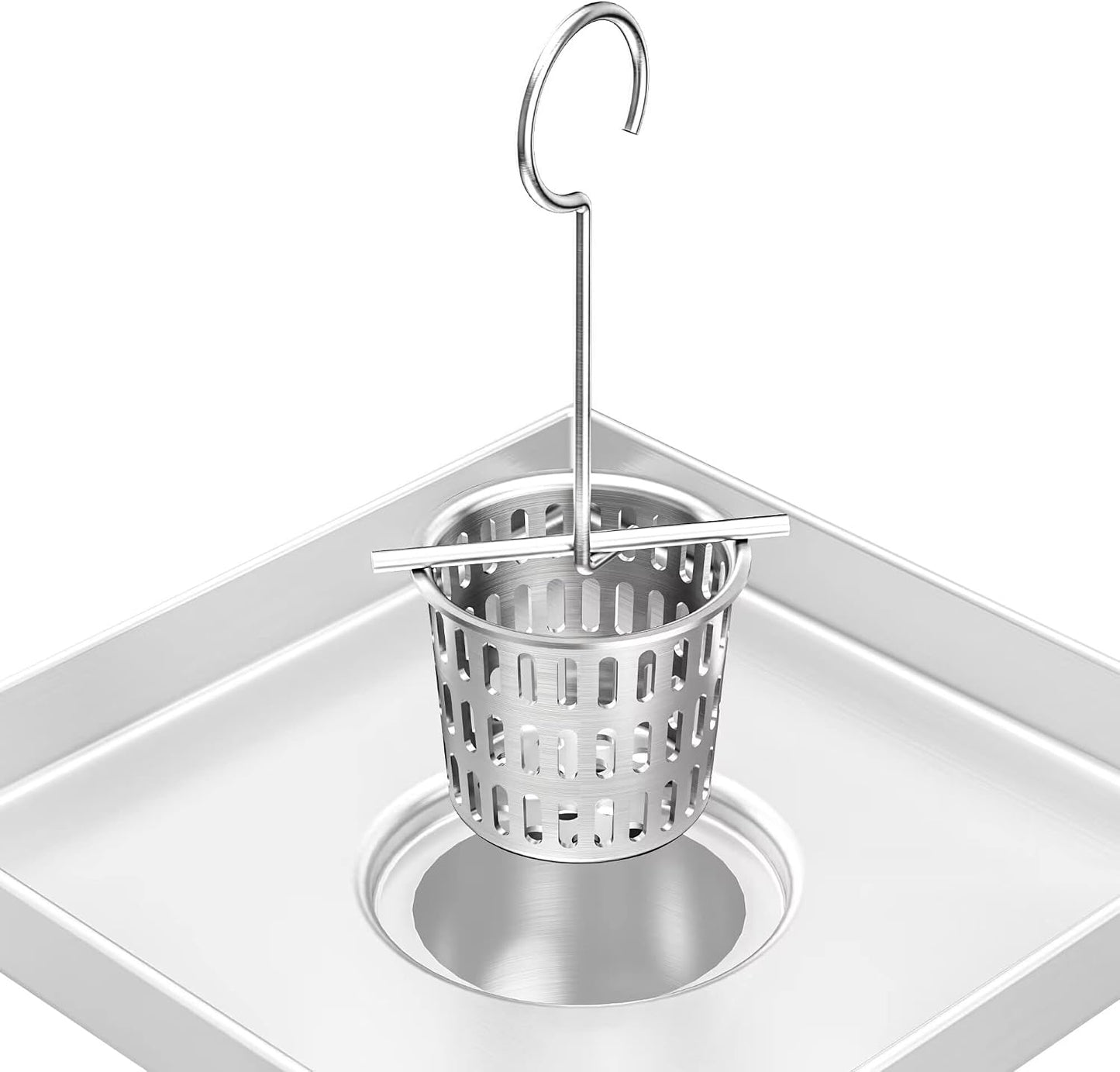Neodrain Shower Drain Hair Catcher, 2-Pack,Only Fit Neodrain Shower Drain | 304 Stainless Steel Hair & Debris Strainer with Lifting Hook,Filter Basket for Bath Drains,Reusable Trap for Clog-Free Drains