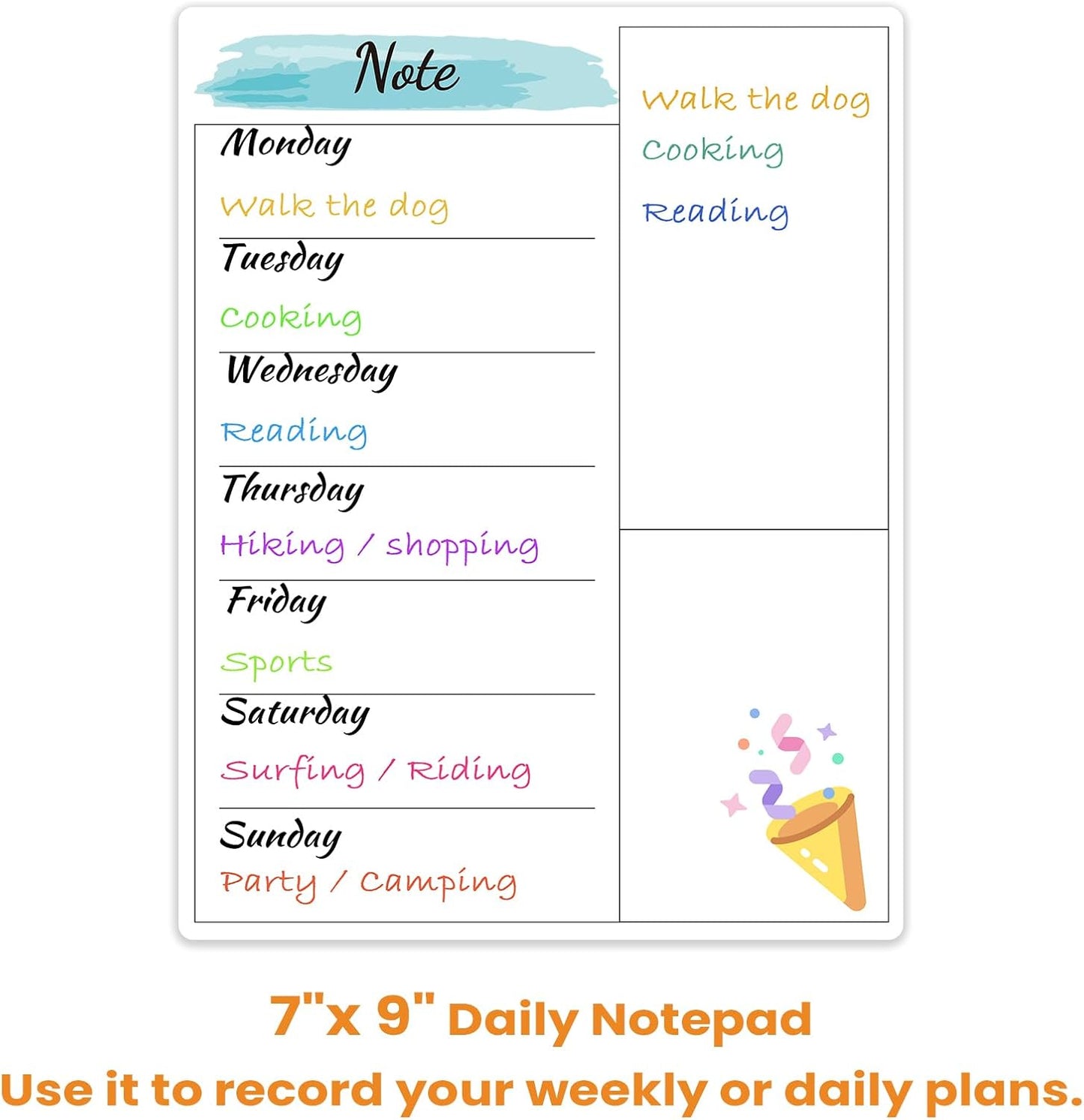 Dry Erase Magnetic Calendar for Refrigerator - 15"x 11.5" Monthly Calendar Whiteboard + 9" x 7" Weekly Planning Board, Fridge Calendar Magnet