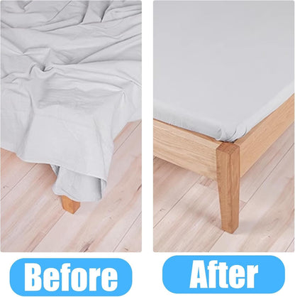 8 Pcs White Bed Sheet Holder Straps Adjustable Heavy Duty Clips | Elastic Fitted Sheet Fastener Keeper Mattress Clip