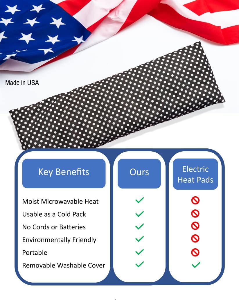 Microwavable Corn Filled Heating Pad and Cold Pack/Washable 100% Cotton Cover (Cross Hatch - Mint, 7.5in W x 11in L)