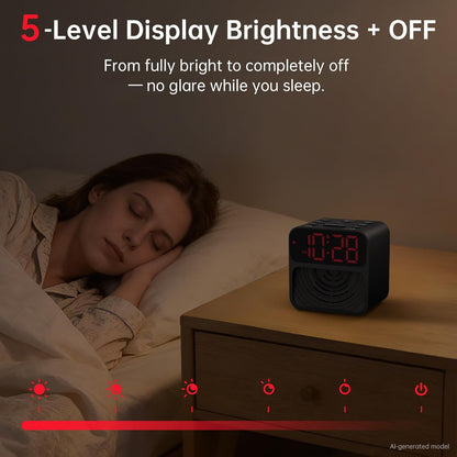 AuroraCalm Extra Loud Alarm Clock for Heavy Sleepers with 115dB Alarm