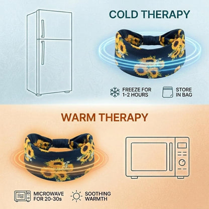 Crimmy Migraine Relief Cap, Headache Ice Pack Headband, Cold Face Eye Mask