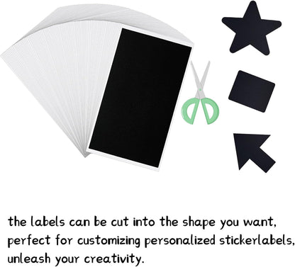Chalkboard Labels for Storage Bins (3.74" x 2.16",Rectangle，100Pcs)