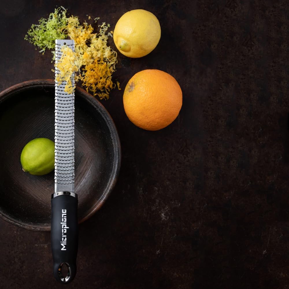 Premium Classic Series Zester - Lipstick Pink | Lemon Zester tool, Hard Cheese & Vegetable Grater | For Citrus, Parmesan Cheese, Garlic, Ginger, Nutmeg | Fine Stainless Steel Blade, Made in USA