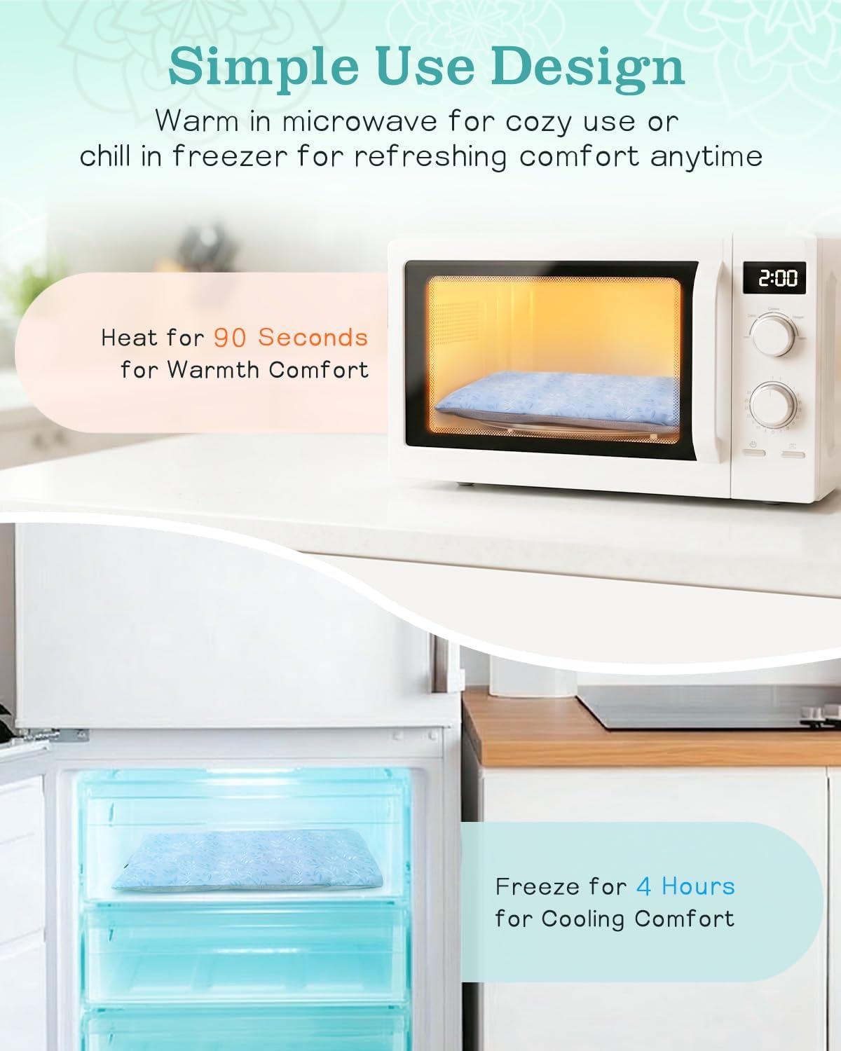 Hihealer Microwave Heating Pad for Neck & Shoulders, Microwavable Heat Pack
