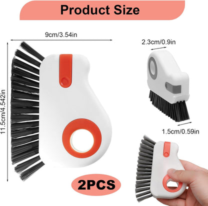 2 Pcs 2 in 1 Window Track Cleaner, Groove Cleaning Brush | Effective window sill cleaner for sliding door tracks and glass door grooves, home, bathroom, kitchen, and narrow crevices