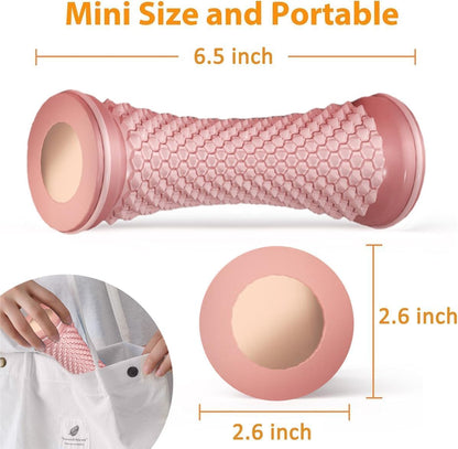 Portable Foot Massager Roller - Deep Tissue Muscle Massage for Plantar Fasciitis Relief, Heel & Arch Pain - Reflexology Therapy Tool for Men & Women