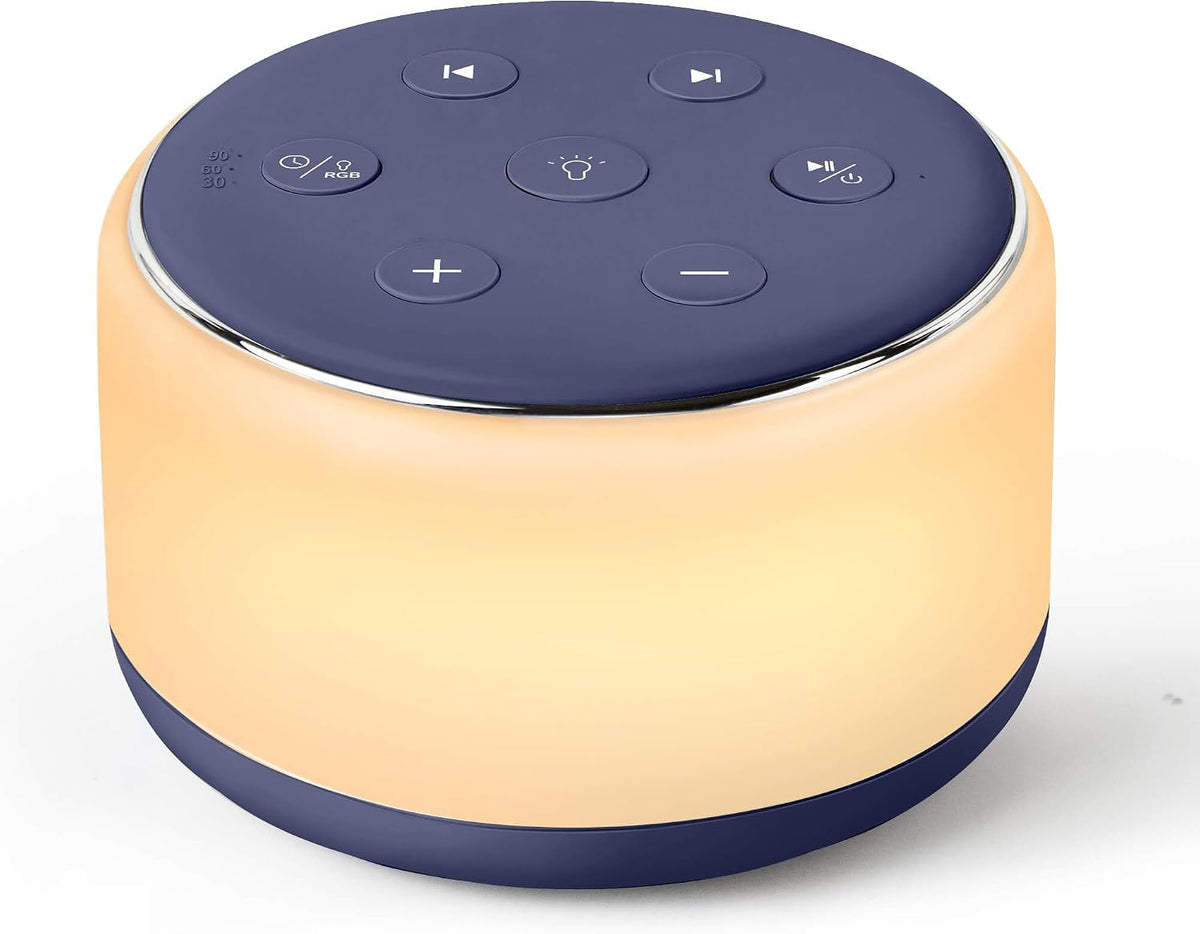 FamiSym Rechargeable White Noise Sound Machine Baby with Night Light