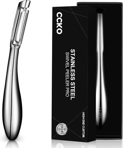 Vegetable Peeler for Kitchen Ultra Sharp Potato Peeler, 10-Year No-Rust Fruit & Veggie Peeler, Potato Peeler Hand, Premium Stainless Steel I-Peeler for Apple Carrot Cucumber