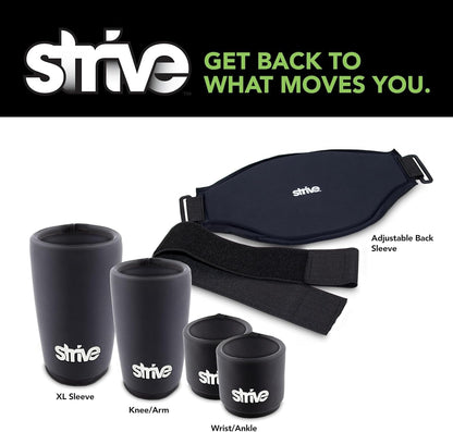 Strive Wrist/Ankle Sleeve, Hot & Cold Therapy, Gel Compression, 2-Pack | Hot & Cold Therapy, Pain Relief, Gel Compression, 360° Coverage for Arthritis, Tendinitis, Injuries, Swelling, Bruises (2-Pk)