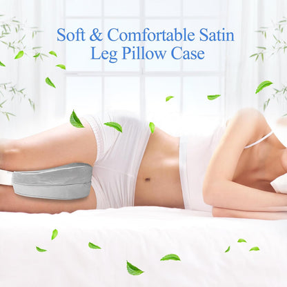 Zelimun Knee Pillow Cover 9.8" x9.8" x5.9", Leg Pillowcase Replacement, Pillow Cover for Heart Shaped Knee Pillow (Champange)