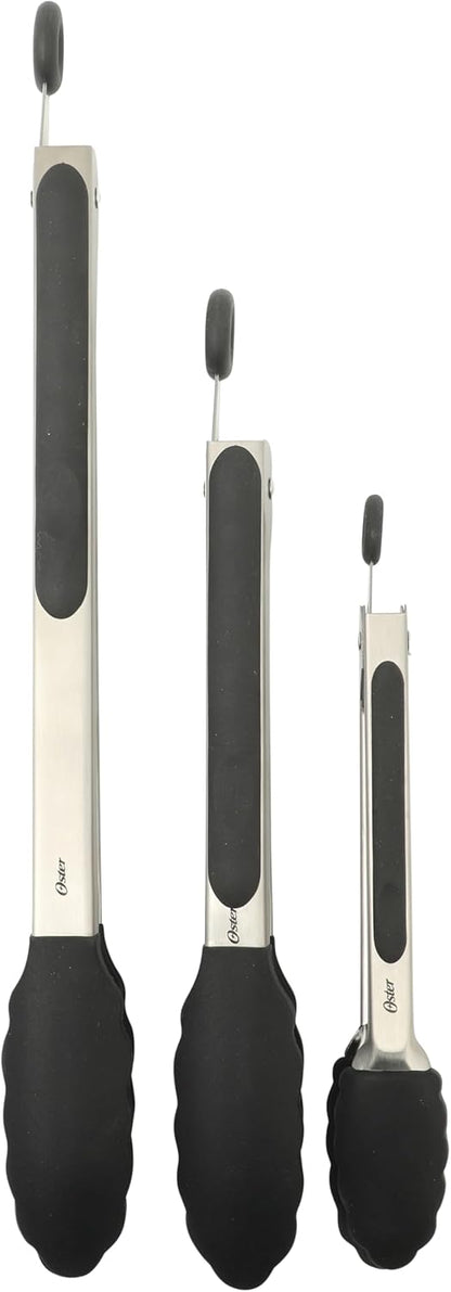 Oster Chadswyck 8” Can Opener, Stainless Steel Manual Can Opener with Soft Grip Handles, Smooth Edge Cutting, Dishwasher Safe
