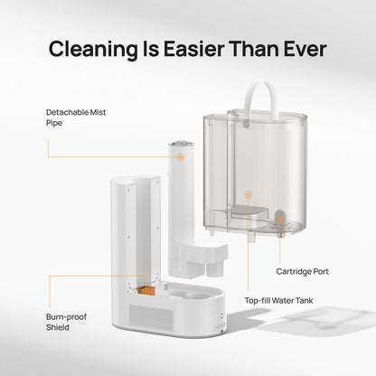 DREO 6L Smart Humidifiers for Bedroom, Warm & Cool Mist for Large Room | 60-Hour Quiet Runtime, 500ML/H Output, Smart Humidity Sensor, Indicator Light, App Control, Works with Alexa & Google, Silver