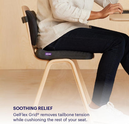 Purple Back Cushion, Lumbar Support Pillow for Office Chair, Car Seat
