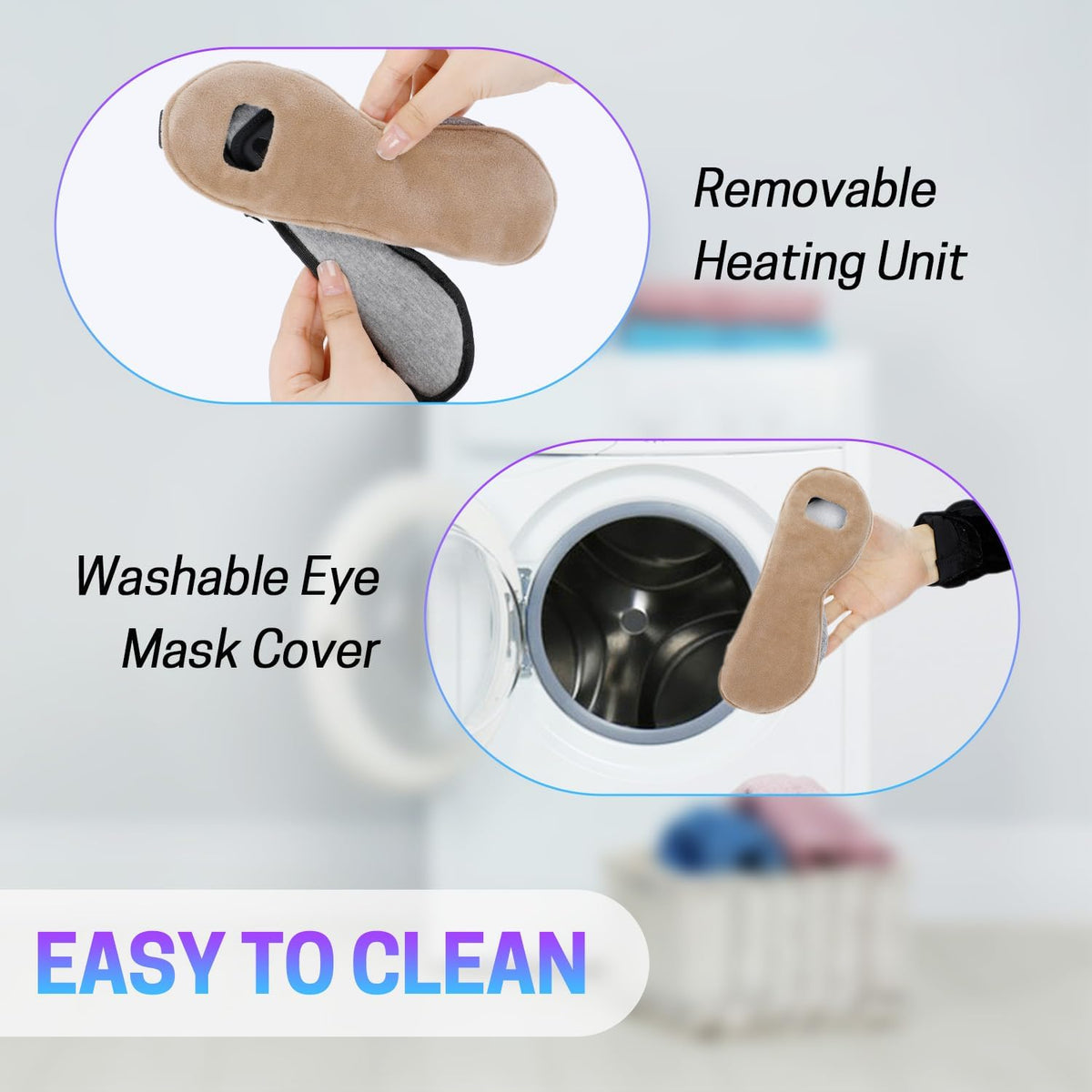 Aurya Heated Eye Mask for Dry Eyes, Cordless Warm Eye Mask, Relief Eye Irritated & Strained, Heated Mask for Blepharitis, Styes, Eye Relief, 8.85×3.35 in