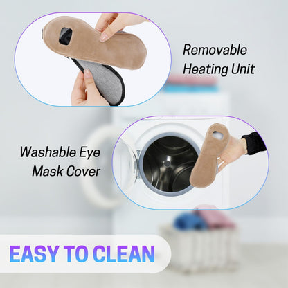 Aurya Heated Eye Mask for Dry Eyes, Cordless Warm Eye Mask, Relief Eye Irritated & Strained, Heated Mask for Blepharitis, Styes, Eye Relief, 8.85×3.35 in