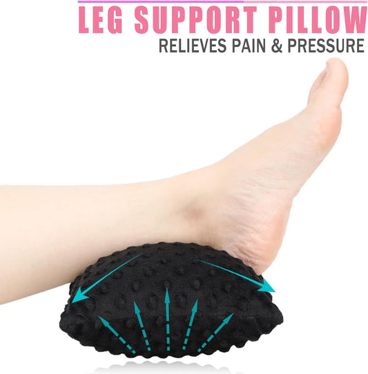 Soft Knee Pillow Leg Pillows 11" x 7.8" Small Hip Support Pillows Between Legs for Side Sleepers Sciatica Joints Pain Relief Machine Washable Post Surgery Cushion Gifts, Minky Dot Light Gray