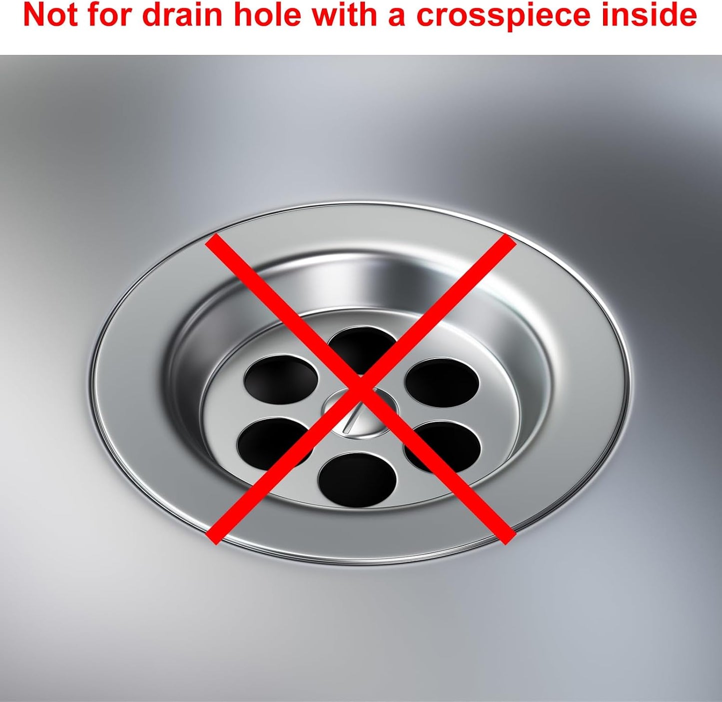 uxcell 2 Pack Shower Drain Strainer, 2" x 2.5" Stainless Steel Floor Drain Strainer Deep Sink Hair Catcher for Kitchen Bathroom Balcony Floor Drain, Fit Hole Size from 1.57" to 2.56"