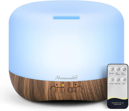 Homeweeks Essential Oil Diffuser for Room Aromatherapy Scent Diffuser