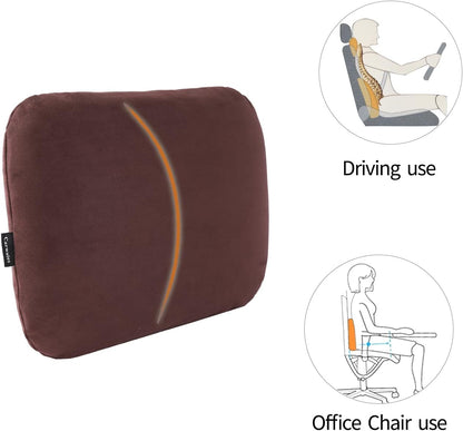 Lower Back Automotive Lumbar Support Pillow for Car Recliner Cushion Black