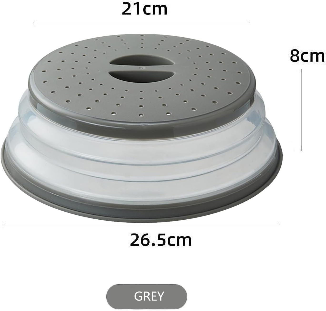 12 Inchs Microwave Splatter Cover & Silicone Mat, Large Vented Collapsible Guard dish Plate lid & Round Kitchen mat for food