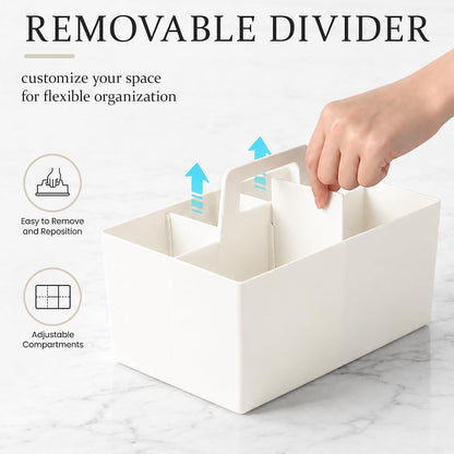 Anyoifax Portable Shower Caddy with Removable Compartment, Large Gray | Plastic Shower Basket Bathroom Caddy Organizer with Handle, College Dorm Storage, Baby Bath Essential, Cleaning Supply Caddy