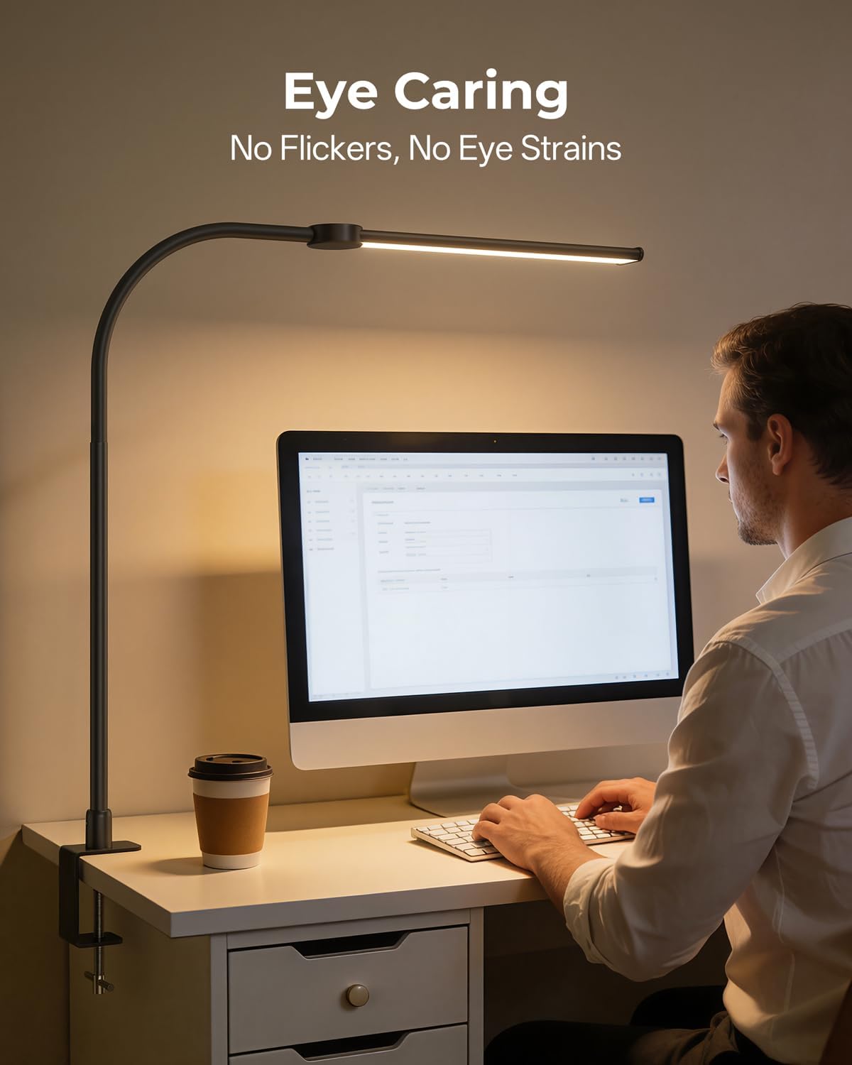 LED Neck Reading Light, Bendable Rechargeable Book Light 110-hr Lasting
