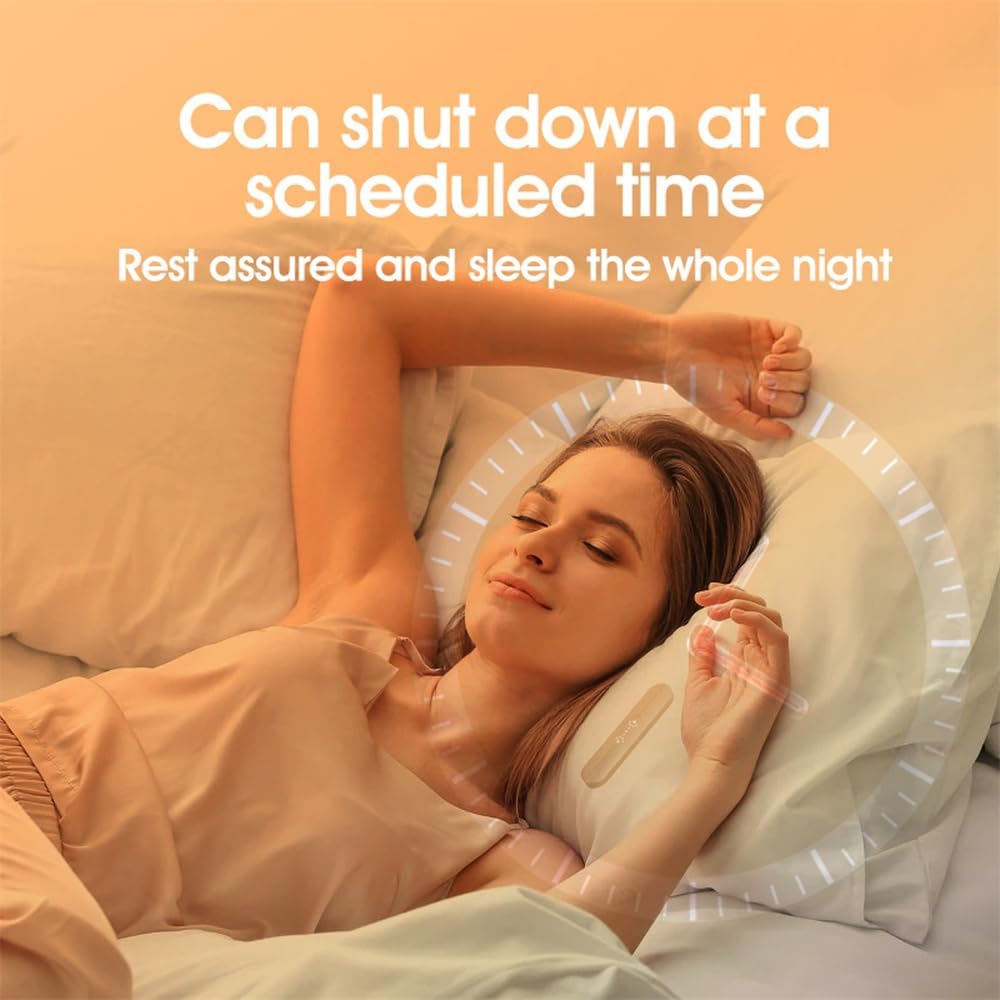 Under Pillow Speakers for Sleeping Bluetooth, Bone Conduction Technology, 3D White Noise Generator, Volume Control & Sleep Timer, Side Sleeper Friendly