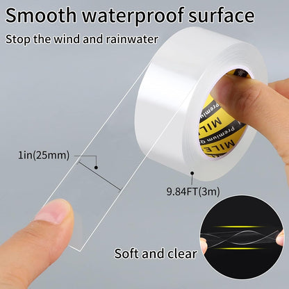 Window Seal Strip Tape for Winter Clear,1in x 32.8FT | Weather Stripping Sealing Insulation Tape for Windows and Door, Window Frame Sealer Draft Blocker Doors Seals Strips