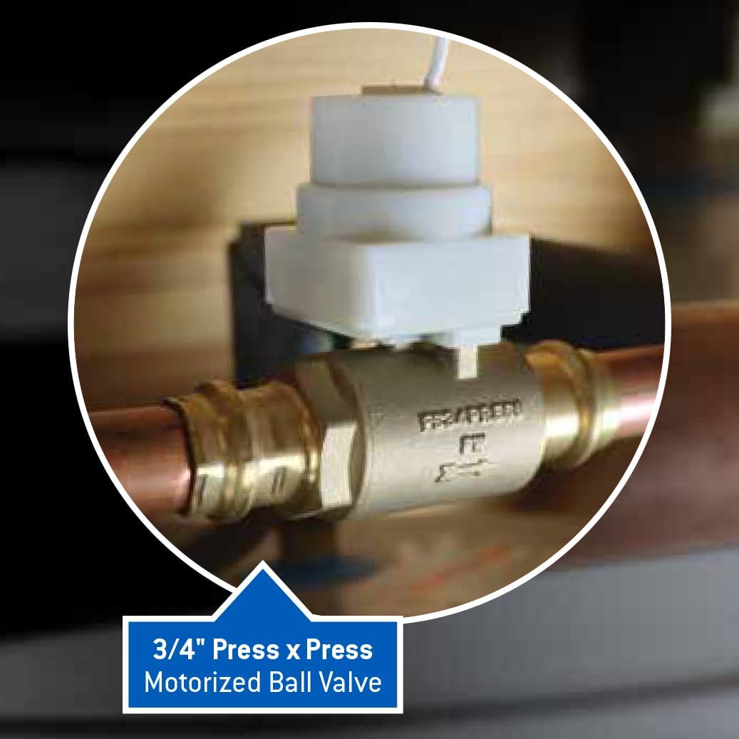 FloodStop Water Heater Leak Detector Kit, 3/4" Press x Press | Automatic Water Shut-Off and Visual/Audible Alarms
