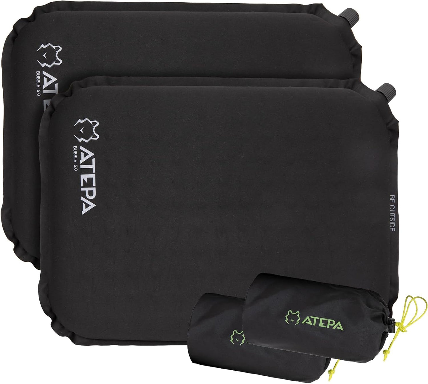 ATEPA Inflatable Seat Cushion | 2" & 2.5" foam core seat pad, Self inflating, Compact, Stadium, Airplane, Travel, Camping, Hiking, Sports events